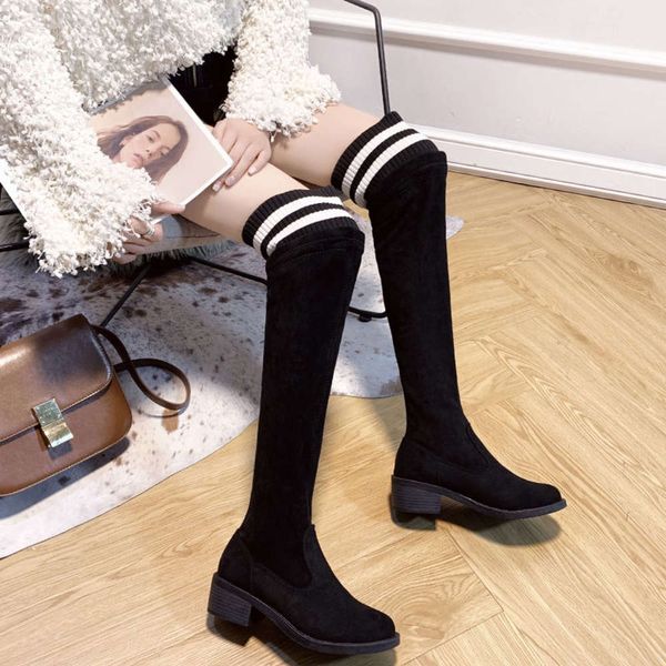 long women's over knee autumn winter 2020 new plush warm show thin and versatile high boots, White;red
long women's over knee autumn winter 2020 new plush warm show thin and versatile high boots, White;red