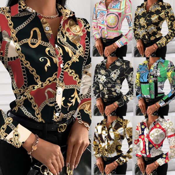 women's jackets european and american style autumn loose long-sleeved v-neck button printed shirt fashion top, Black;brown
women's jackets european and american style autumn loose long-sleeved v-neck button printed shirt fashion top, Black;brown