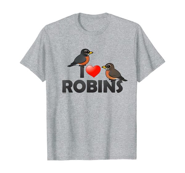 cute i love robins cartoon bird t-shirt, White;black
cute i love robins cartoon bird t-shirt, White;black
