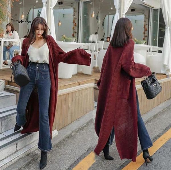 women's knits & tees autumn winter sweaters cardigan korean style minimalist solid multi colors casual long loose women coat, White
women's knits & tees autumn winter sweaters cardigan korean style minimalist solid multi colors casual long loose women coat, White