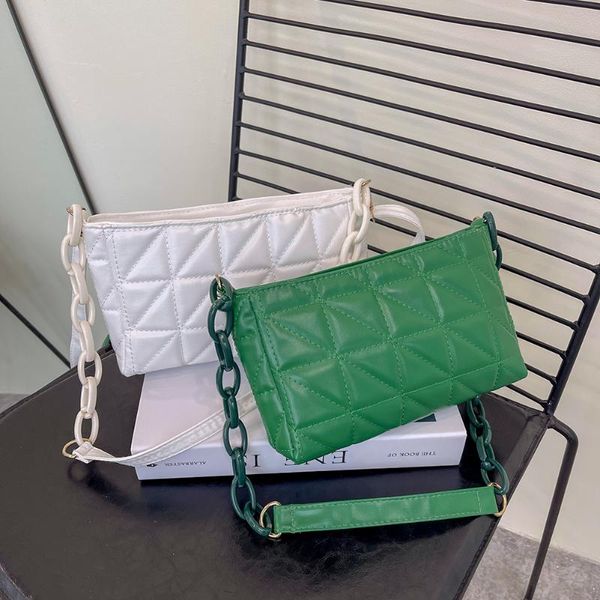 evening bags casual thick chain for women designer armpit brand shoulder underarm totes bag handbag green pink purse 2021 fashion
evening bags casual thick chain for women designer armpit brand shoulder underarm totes bag handbag green pink purse 2021 fashion