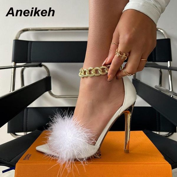 sandals aneikeh women shoes 2021 pointed toe chain flock cover heel furry fur summer high-heeled feather shallow solid, Black
sandals aneikeh women shoes 2021 pointed toe chain flock cover heel furry fur summer high-heeled feather shallow solid, Black