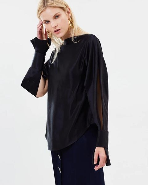 women's blouses & shirts slash neck shirt split fork sleeve solid loose plus size blouse slim fashion hight quality, White
women's blouses & shirts slash neck shirt split fork sleeve solid loose plus size blouse slim fashion hight quality, White