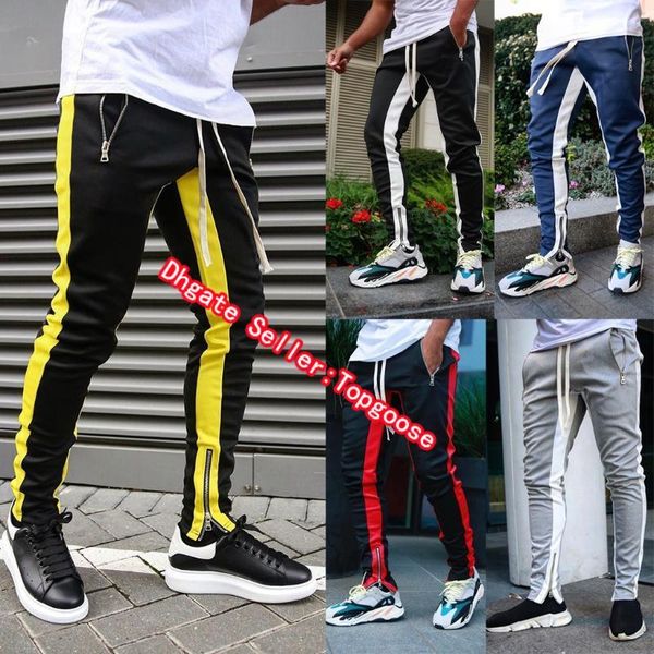 mens solid leg zipper leisure pants casual fitness men sportswear tracksuit bottoms skinny sweatpants trousers gyms track pants, Black
mens solid leg zipper leisure pants casual fitness men sportswear tracksuit bottoms skinny sweatpants trousers gyms track pants, Black