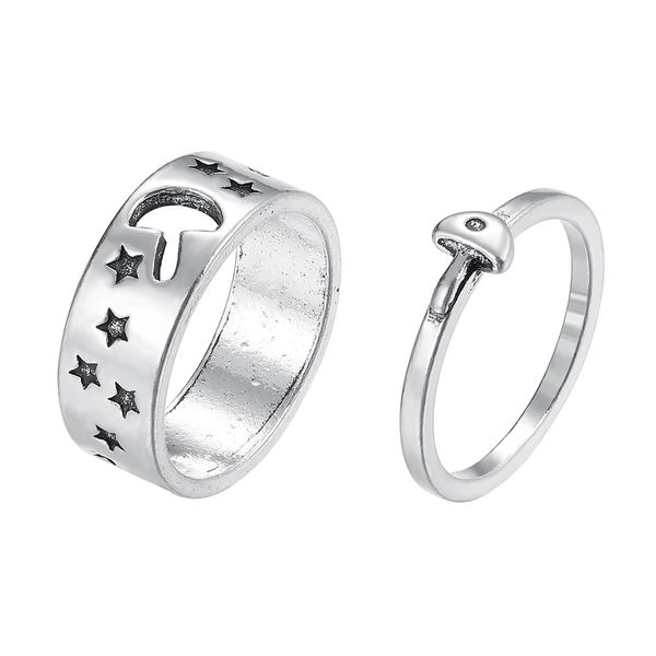 2pcs/set vintage geometric cute mushroom hollow rings for women trendy silver color star shape couple finger rings jewelry
2pcs/set vintage geometric cute mushroom hollow rings for women trendy silver color star shape couple finger rings jewelry