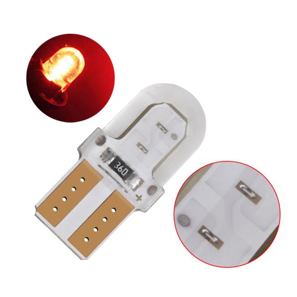 100pcs red t10 168 194 w5w cob 4 chips silicone led car bulbs for clearance lamps license plate lights 12v
100pcs red t10 168 194 w5w cob 4 chips silicone led car bulbs for clearance lamps license plate lights 12v