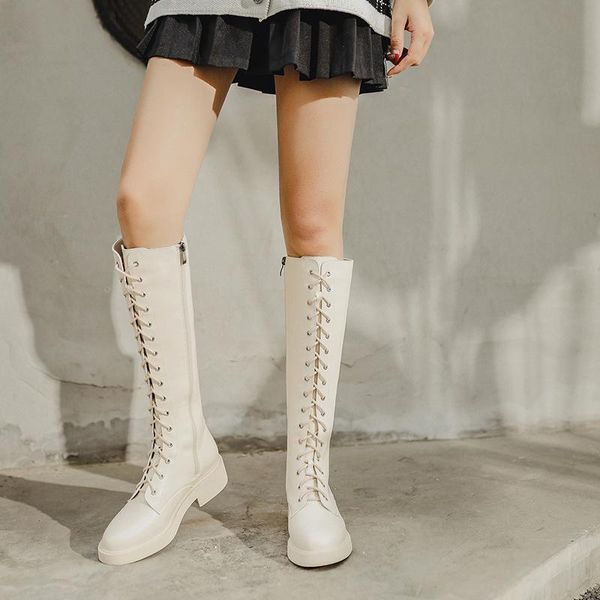 boots knee high increased women 2021 lace up round toe zip pu winter platform gothic office party shoes, Black
boots knee high increased women 2021 lace up round toe zip pu winter platform gothic office party shoes, Black