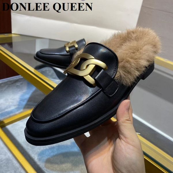 fashion fur slippers women slip on slides plush warm winter shoes women rabbit fur mules flat casual british loafers shoes mujer, Black
fashion fur slippers women slip on slides plush warm winter shoes women rabbit fur mules flat casual british loafers shoes mujer, Black