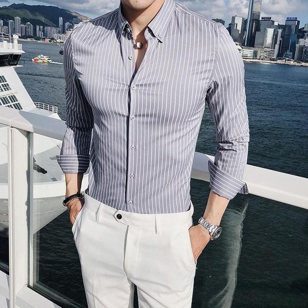men's casual shirts chemise homme brand slim fit striped shirt men long sleeve business work dress tuxedo 3xl, White;black
men's casual shirts chemise homme brand slim fit striped shirt men long sleeve business work dress tuxedo 3xl, White;black