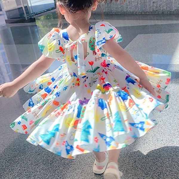 summer cosy ruched dress girls sweet princess dresses 2022 new children colorful printing puff sleeve party dress lovely clothes, Red;yellow
summer cosy ruched dress girls sweet princess dresses 2022 new children colorful printing puff sleeve party dress lovely clothes, Red;yellow