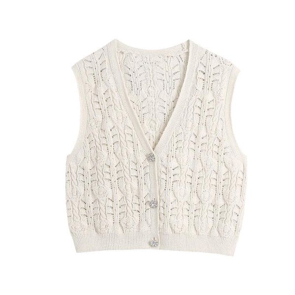 women's vests v-neck fashion sweater vest lady summer hollow out elegant crop women 2021 buttons sleeveless outwear girl, Black;white
women's vests v-neck fashion sweater vest lady summer hollow out elegant crop women 2021 buttons sleeveless outwear girl, Black;white