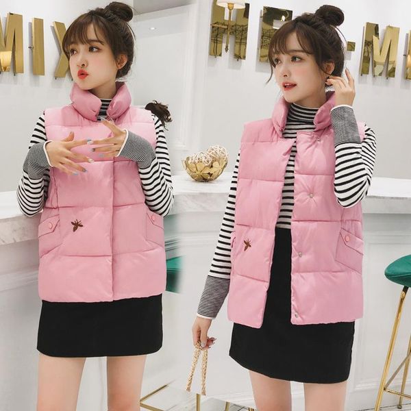 women's vests down cotton vest female autumn and winter 2021 short section of thick padded korean fashion coat, Black;white
women's vests down cotton vest female autumn and winter 2021 short section of thick padded korean fashion coat, Black;white