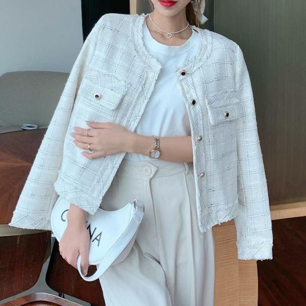 women's jackets tweed jacket women small fragrance elegant ladies slim long sleeve short coat vintage single breasted outwear female, Black;brown
women's jackets tweed jacket women small fragrance elegant ladies slim long sleeve short coat vintage single breasted outwear female, Black;brown