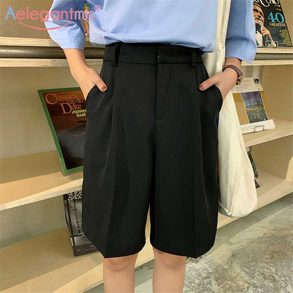 aelegantmis black loose high waist women wide leg shorts office lady work suit straight woman casual short trousers 210607, White;black
aelegantmis black loose high waist women wide leg shorts office lady work suit straight woman casual short trousers 210607, White;black