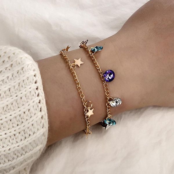 anklets fashion personality anklet creative star candy beads pendant alloy bracelet set of 2 pieces summer jewelry, Red;blue
anklets fashion personality anklet creative star candy beads pendant alloy bracelet set of 2 pieces summer jewelry, Red;blue
