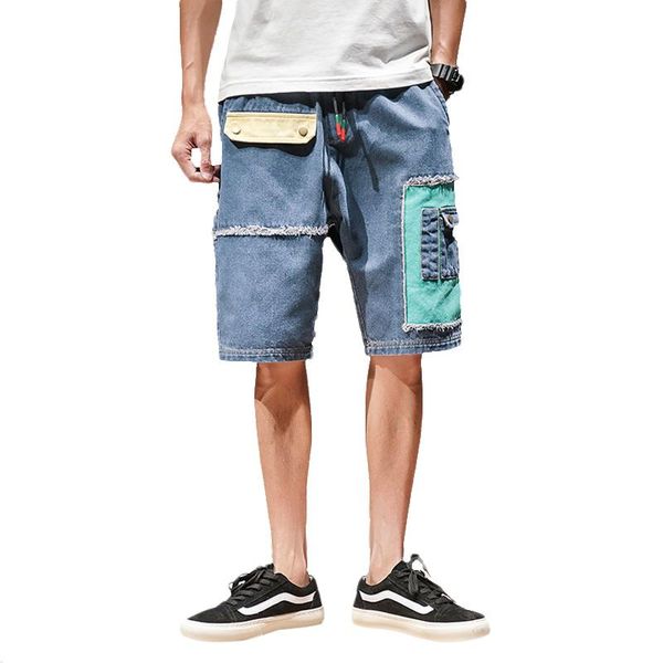 men's shorts 2021 summer patchwork mens jeans multi-pocket casual hip hop men short pants streetwear military cargo, White;black
men's shorts 2021 summer patchwork mens jeans multi-pocket casual hip hop men short pants streetwear military cargo, White;black