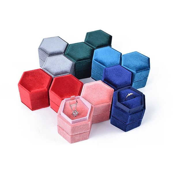 jewelry pouches, bags hexagon velvet box storage wedding ring display packaging, Pink;blue
jewelry pouches, bags hexagon velvet box storage wedding ring display packaging, Pink;blue
