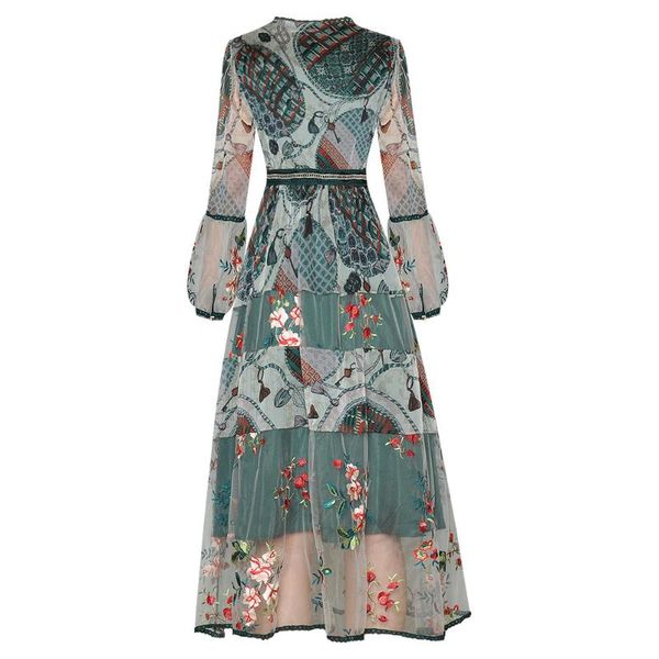 casual dresses est 2021 designer runway v-neck lantern long-sleeved vintage print embroidered flower dress, Black;gray
casual dresses est 2021 designer runway v-neck lantern long-sleeved vintage print embroidered flower dress, Black;gray