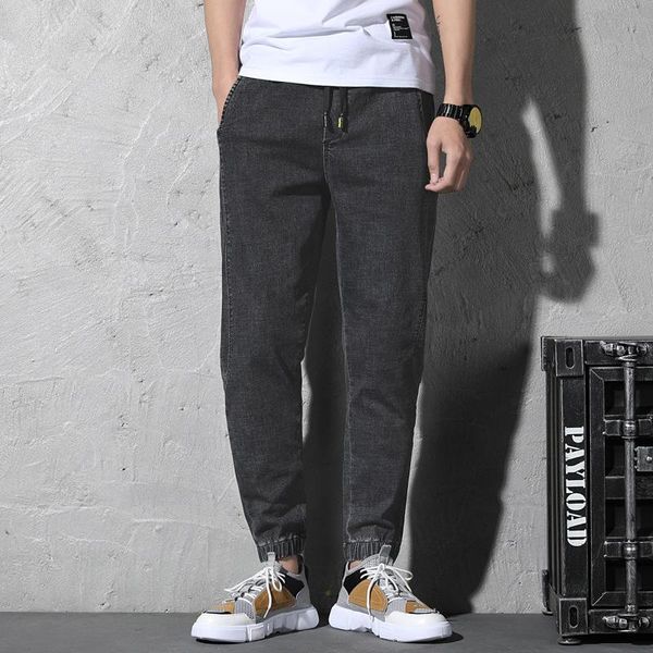 men's jeans wimilous fashion brand nine-point harem pants elastic waist and feet loose multi-pocket, Blue
men's jeans wimilous fashion brand nine-point harem pants elastic waist and feet loose multi-pocket, Blue