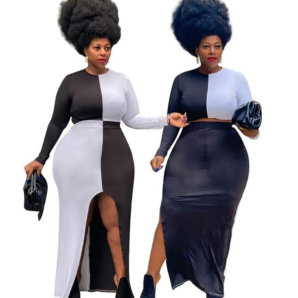 plus size tracksuits two piece outfits for women clothing long sleeve crop and skirts streetwear elegant suit wholesale drop, Black
plus size tracksuits two piece outfits for women clothing long sleeve crop and skirts streetwear elegant suit wholesale drop, Black