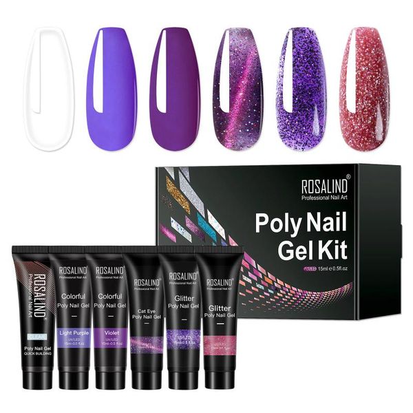 nail gel rosalind 6pcs profession extension glue set hybrid varnish semi permanent crystal poly art bulider polish kit 15ml, Red;pink
nail gel rosalind 6pcs profession extension glue set hybrid varnish semi permanent crystal poly art bulider polish kit 15ml, Red;pink