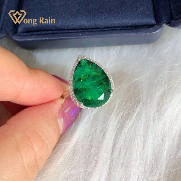 cluster rings wong rain classic 100% 925 sterling silver water drop emerald gemstone wedding engagement vintage women fine jewelry, Golden;silver
cluster rings wong rain classic 100% 925 sterling silver water drop emerald gemstone wedding engagement vintage women fine jewelry, Golden;silver