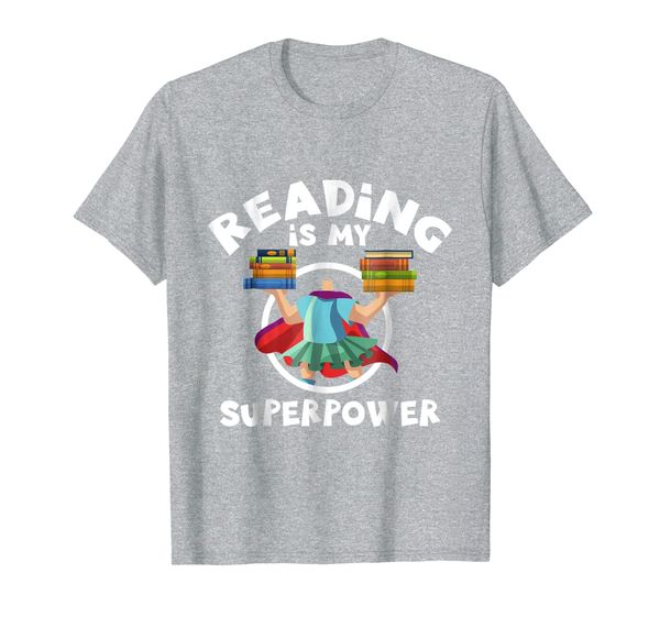 reading is my superpower shirt, book t-shirt, book lovers, White;black
