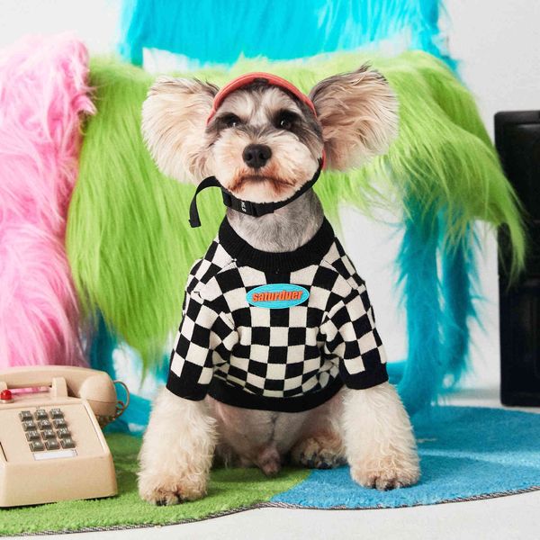 pet cloth checkerboard round neck pullover sweater chenery chai dog fadu teddy bear autumn and winter
pet cloth checkerboard round neck pullover sweater chenery chai dog fadu teddy bear autumn and winter