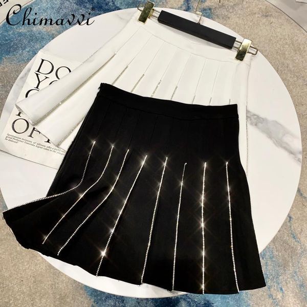 skirts female 2021 spring rhinestone chain skirt high waist pleated with lining for women plus size mini, Black
skirts female 2021 spring rhinestone chain skirt high waist pleated with lining for women plus size mini, Black