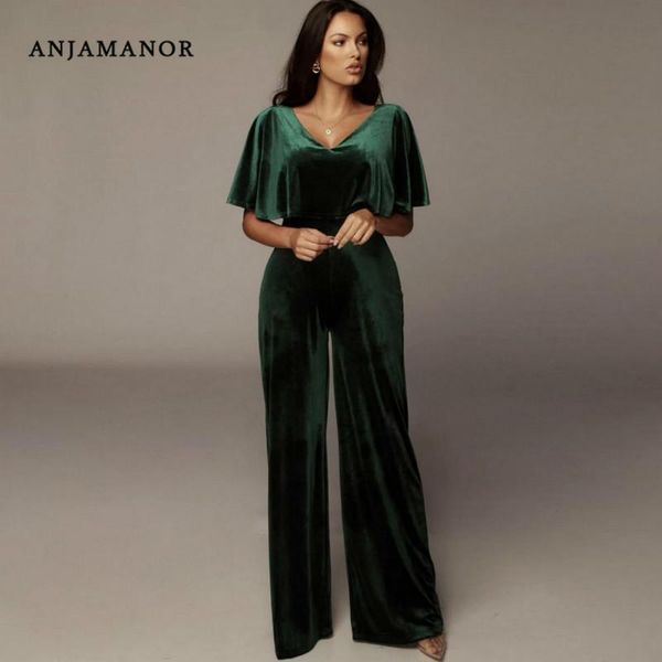 women's jumpsuits & rompers anjamanor green velvet ladies elegant off shoulder wide leg jumpsuit women clubwear one piece outfit d83-ag, Black;white
women's jumpsuits & rompers anjamanor green velvet ladies elegant off shoulder wide leg jumpsuit women clubwear one piece outfit d83-ag, Black;white