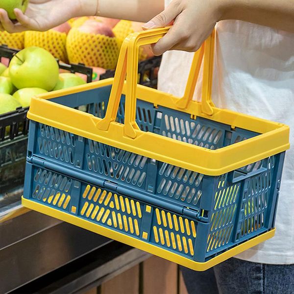 storage bags collapsible shopping baskets stackable folding grocery crate with handle for food milk toys books
storage bags collapsible shopping baskets stackable folding grocery crate with handle for food milk toys books