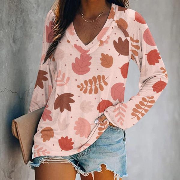 women's t-shirt women defoliation printed fall harajuku casual v neck long sleeve female plus size t shirt camisetas de mujer, White
women's t-shirt women defoliation printed fall harajuku casual v neck long sleeve female plus size t shirt camisetas de mujer, White