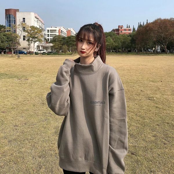 new fog fear of god essentials reflective printed leather logo letter slogan turtleneck sweater, Black
new fog fear of god essentials reflective printed leather logo letter slogan turtleneck sweater, Black