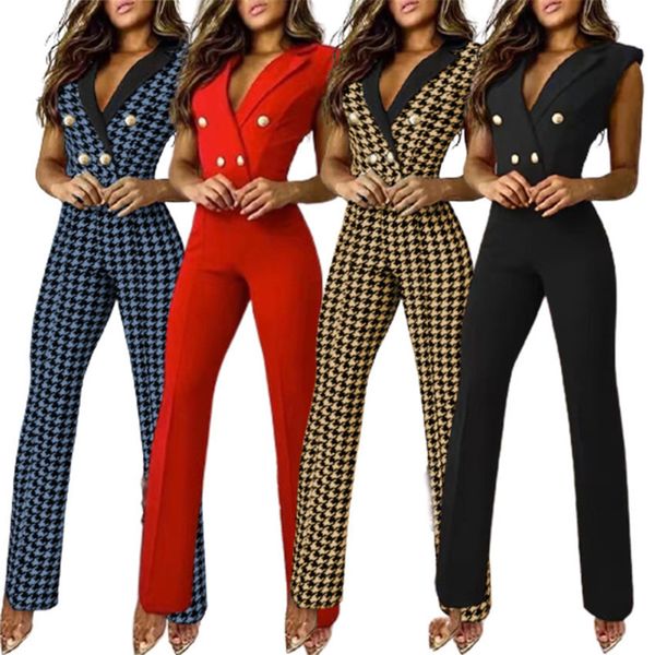 women's two piece pants twist button v-neck sleeveless jumpsuit professional dress, White
women's two piece pants twist button v-neck sleeveless jumpsuit professional dress, White
