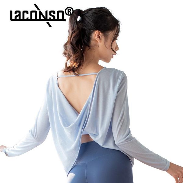 yoga outfit laconso beautiful back comfortable clothes long-sleeved backless dancing fitness loose sports elegant shirt women
yoga outfit laconso beautiful back comfortable clothes long-sleeved backless dancing fitness loose sports elegant shirt women