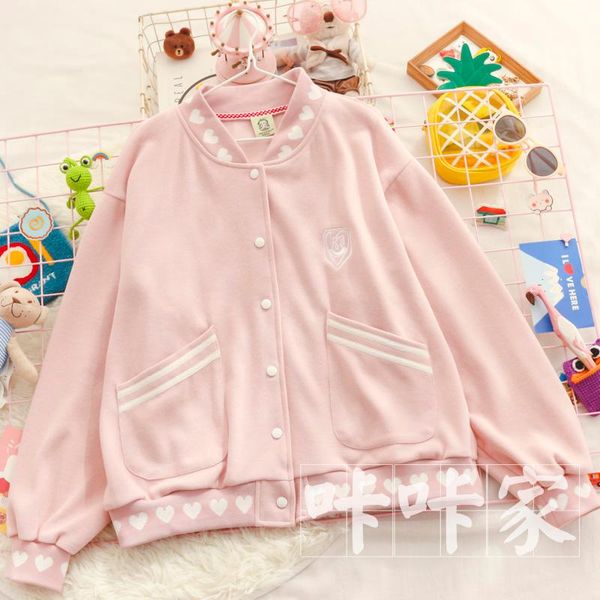 women's jackets baseball uniform jacket female spring japanese soft sister vitality girl preppy sweet embroidery love stand-up collar o, Black;brown
women's jackets baseball uniform jacket female spring japanese soft sister vitality girl preppy sweet embroidery love stand-up collar o, Black;brown