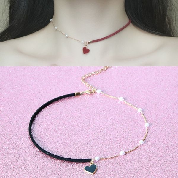 elegant heart pendant chocker necklaces for women girls pearls adjustable rope chain aesthetic wedding fashion jewelry, Silver
elegant heart pendant chocker necklaces for women girls pearls adjustable rope chain aesthetic wedding fashion jewelry, Silver