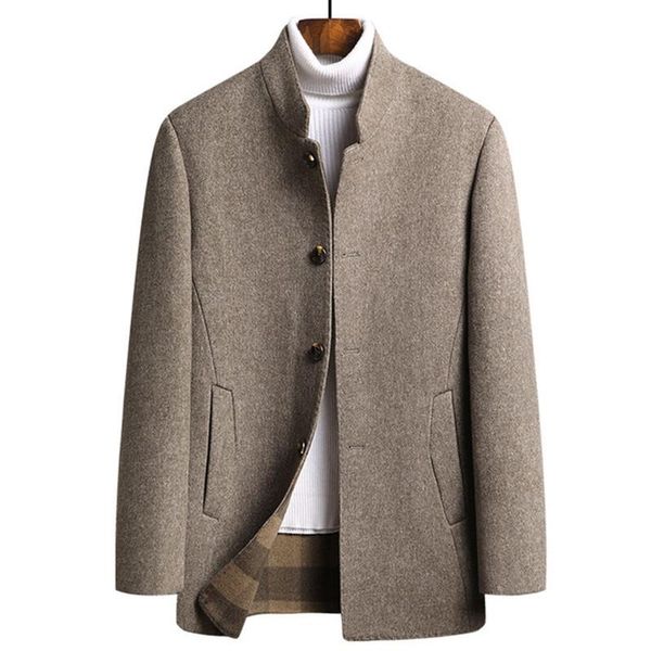 men's wool & blends autumn and winter handmade double-sided woolen coat mid-length cashmere jacket trench, Black
men's wool & blends autumn and winter handmade double-sided woolen coat mid-length cashmere jacket trench, Black