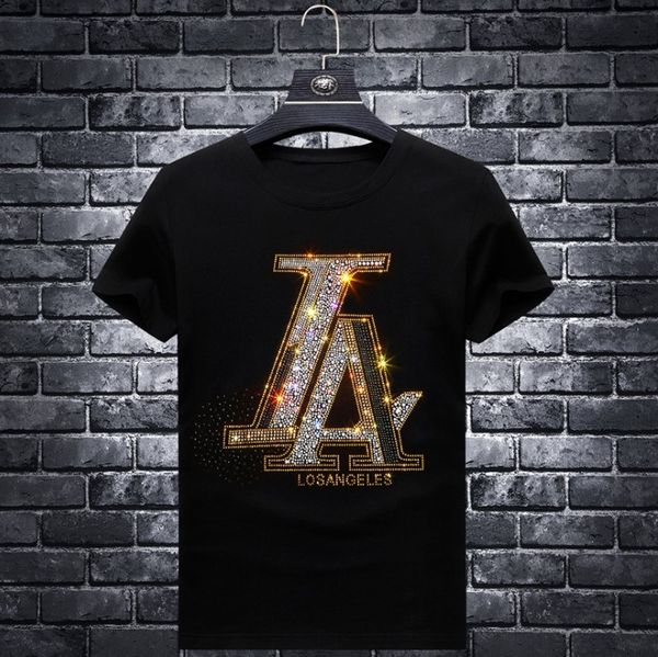 men's t-shirt 2021 new summer men's drill short sleeve t-shirt trend slim white half sleeve, White;black
men's t-shirt 2021 new summer men's drill short sleeve t-shirt trend slim white half sleeve, White;black