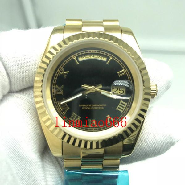2021 fashion yellow gold stainless steel strap watch daydate automatic movement mens watches, Slivery;brown
2021 fashion yellow gold stainless steel strap watch daydate automatic movement mens watches, Slivery;brown