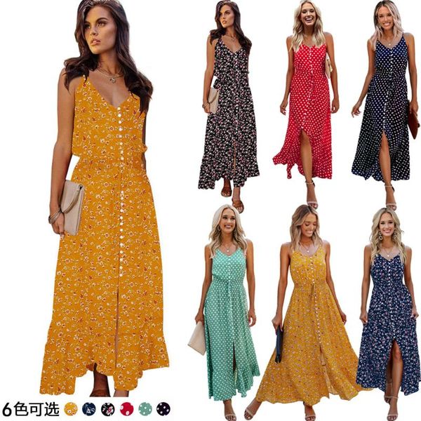 casual dresses maxi dress women v neck dot print spaghetti strap backless fashio female summer split vestidos feminino, Black;gray
casual dresses maxi dress women v neck dot print spaghetti strap backless fashio female summer split vestidos feminino, Black;gray