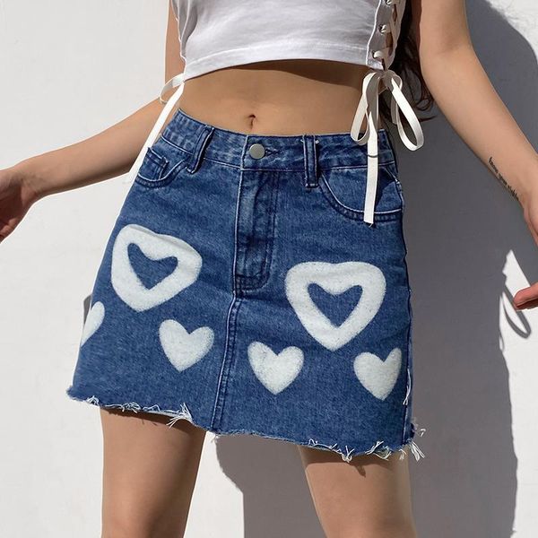 skirts fashion women skirt heart graffiti printed mini high waist wild casual frayed hem a-line stylish denim pencil, Black
skirts fashion women skirt heart graffiti printed mini high waist wild casual frayed hem a-line stylish denim pencil, Black