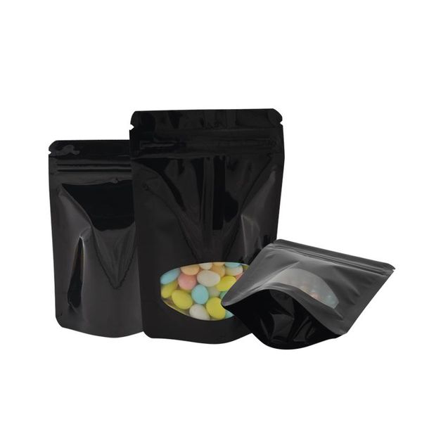 storage bags 100 pcs black window bag stand up gift dried food fruit tea packaging pouches zipper self sealing party
storage bags 100 pcs black window bag stand up gift dried food fruit tea packaging pouches zipper self sealing party