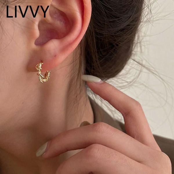 hoop & huggie livvy silver color irregular geometric circle winding earrings female fashion temperament romantic handmade gift jewelry, Golden;silver
hoop & huggie livvy silver color irregular geometric circle winding earrings female fashion temperament romantic handmade gift jewelry, Golden;silver
