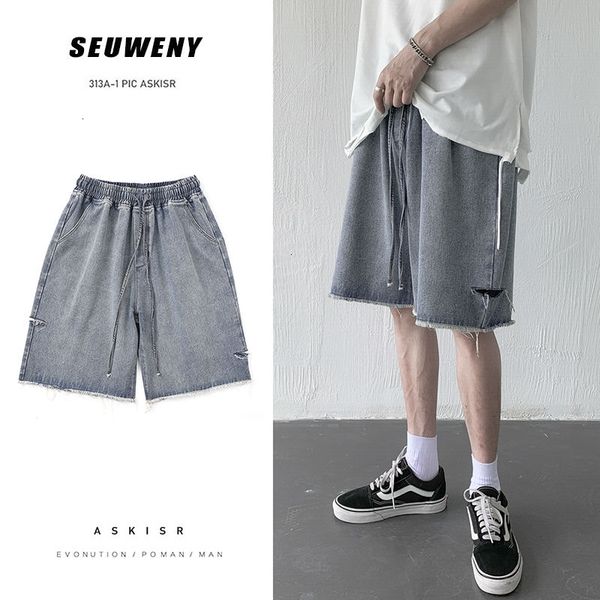 men's shorts summer ripped denim fashion casual drawstring men streetwear loose hip-hop hole mens ve8h, White;black
men's shorts summer ripped denim fashion casual drawstring men streetwear loose hip-hop hole mens ve8h, White;black