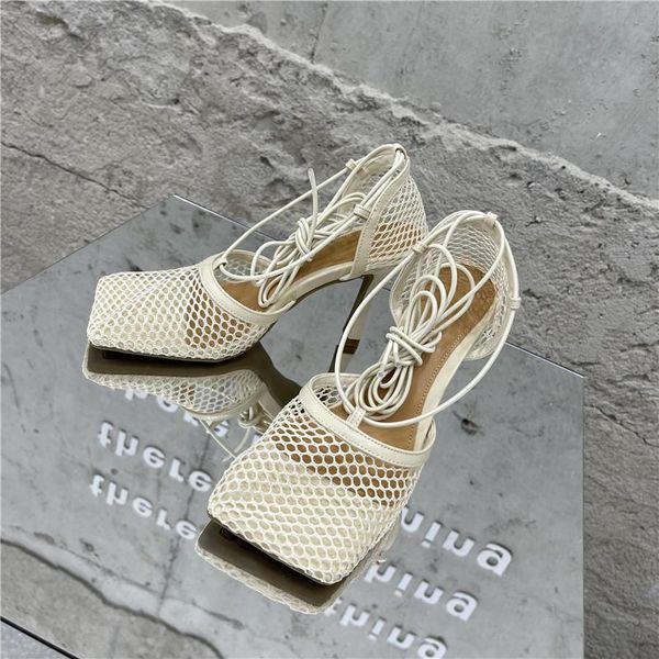 sandals nude black net mesh brand shoes high heel women square toe ankle strap summer lace up party woman
sandals nude black net mesh brand shoes high heel women square toe ankle strap summer lace up party woman