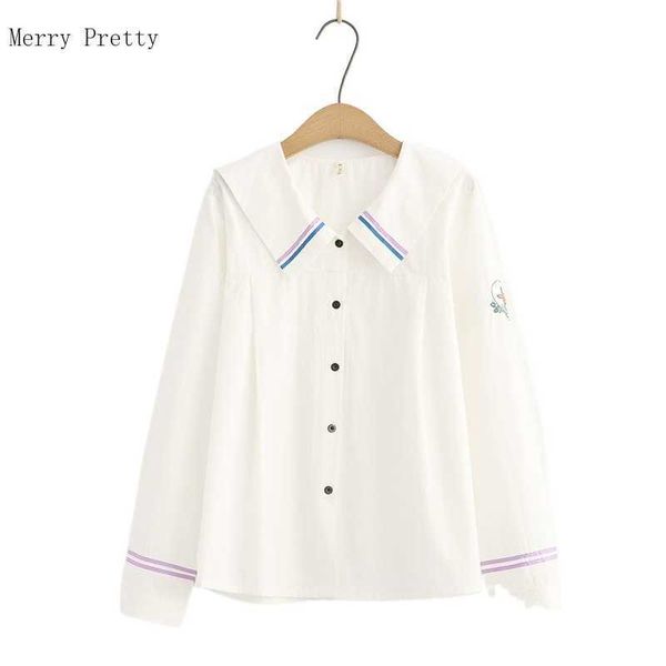 summer women cotton shirts cartoon embroidery single breasted casual blouse striped patchwork korean ladeis pckets 210526, White
summer women cotton shirts cartoon embroidery single breasted casual blouse striped patchwork korean ladeis pckets 210526, White