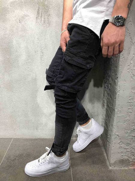 men's jeans jeans streetwear hip hop swag man multi-pocket bandage skinny biker distressed motorcycle for men slim joggers denim 5x86, Blue
men's jeans jeans streetwear hip hop swag man multi-pocket bandage skinny biker distressed motorcycle for men slim joggers denim 5x86, Blue
