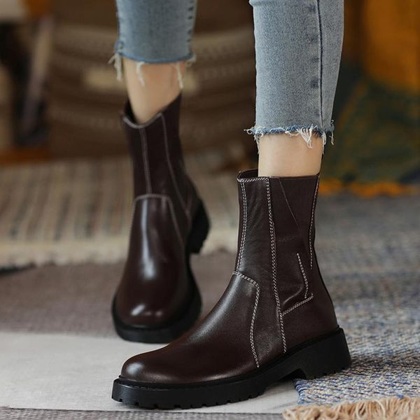boots genuine leather thick bottom women ankle zipper chunky heel winter warm woman footwear fashion sole rubber shoes, Black
boots genuine leather thick bottom women ankle zipper chunky heel winter warm woman footwear fashion sole rubber shoes, Black