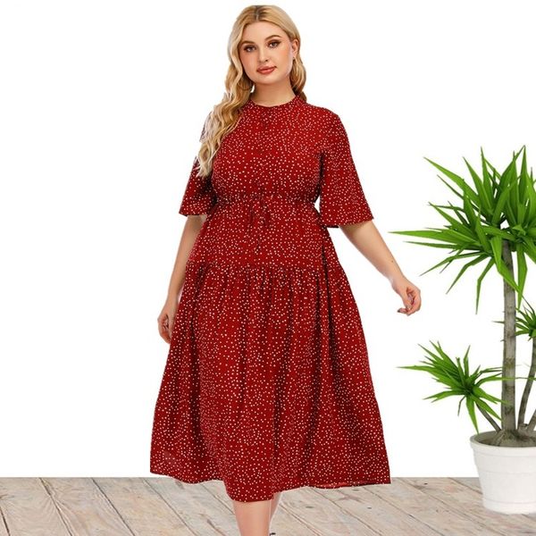 new autumn dress women's three-quarter sleeves polka dot printing mid-length plus size, Black;gray
new autumn dress women's three-quarter sleeves polka dot printing mid-length plus size, Black;gray